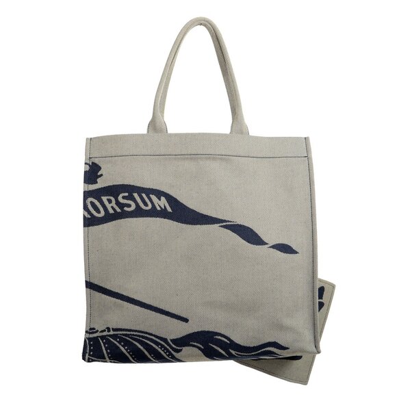 Burberry Unisex "Knight" Large Canvas EKD Square Tote Handbag Shoulder Bag - Picture 3 of 5